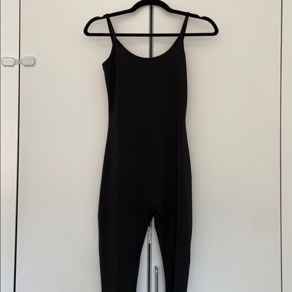 Black Spaghetti Strap Tank Bodysuit Jumpsuit XS